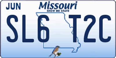 MO license plate SL6T2C