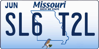 MO license plate SL6T2L