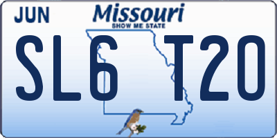 MO license plate SL6T2O