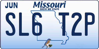 MO license plate SL6T2P