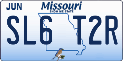 MO license plate SL6T2R