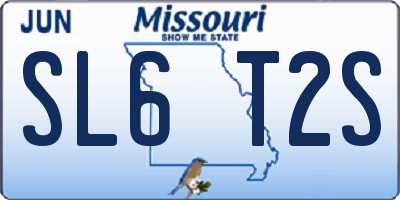 MO license plate SL6T2S