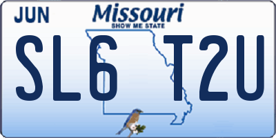MO license plate SL6T2U