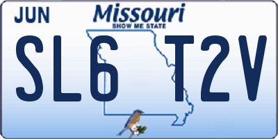 MO license plate SL6T2V
