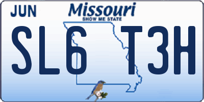 MO license plate SL6T3H