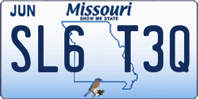 MO license plate SL6T3Q