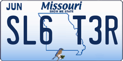 MO license plate SL6T3R