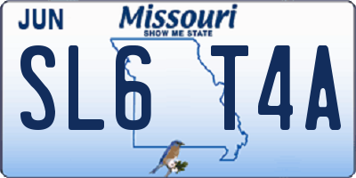 MO license plate SL6T4A