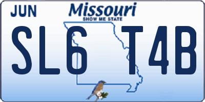 MO license plate SL6T4B