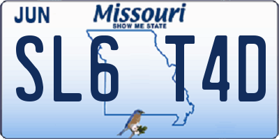 MO license plate SL6T4D