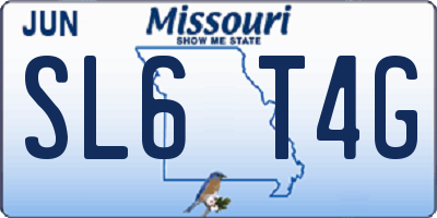 MO license plate SL6T4G