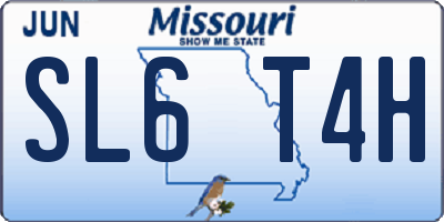 MO license plate SL6T4H