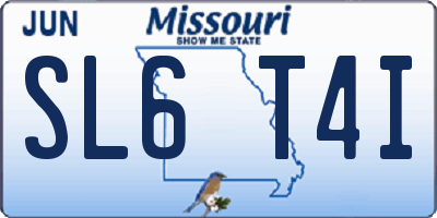 MO license plate SL6T4I