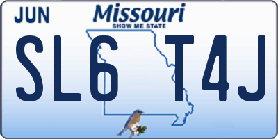 MO license plate SL6T4J
