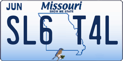 MO license plate SL6T4L