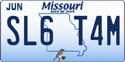 MO license plate SL6T4M