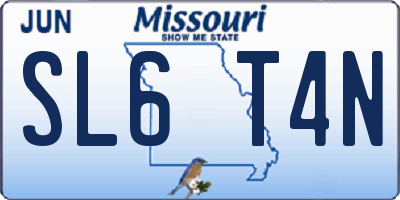 MO license plate SL6T4N