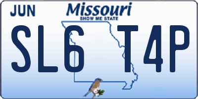 MO license plate SL6T4P