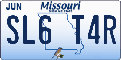 MO license plate SL6T4R