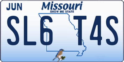 MO license plate SL6T4S