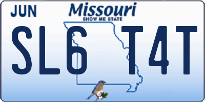 MO license plate SL6T4T