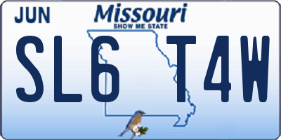 MO license plate SL6T4W