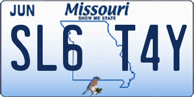 MO license plate SL6T4Y