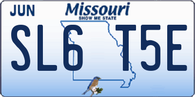 MO license plate SL6T5E