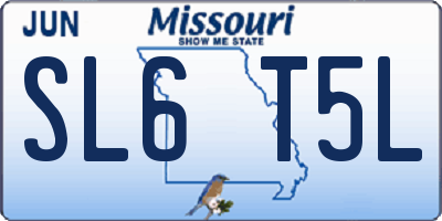MO license plate SL6T5L