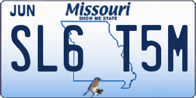 MO license plate SL6T5M