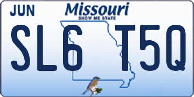 MO license plate SL6T5Q