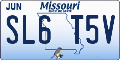 MO license plate SL6T5V