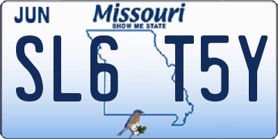 MO license plate SL6T5Y