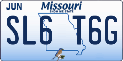 MO license plate SL6T6G
