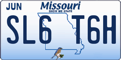MO license plate SL6T6H