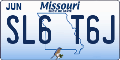 MO license plate SL6T6J