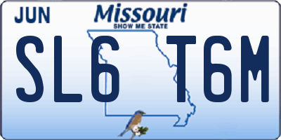 MO license plate SL6T6M