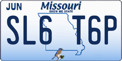 MO license plate SL6T6P