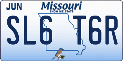 MO license plate SL6T6R