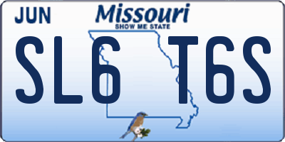 MO license plate SL6T6S