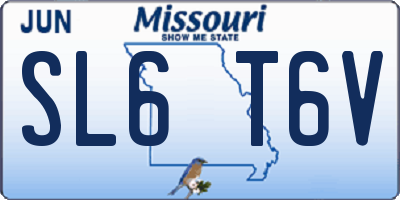 MO license plate SL6T6V