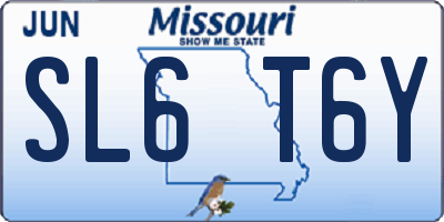 MO license plate SL6T6Y