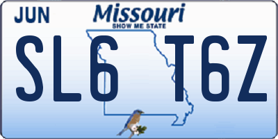 MO license plate SL6T6Z