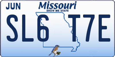 MO license plate SL6T7E