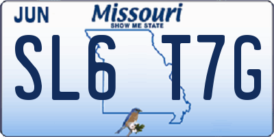 MO license plate SL6T7G
