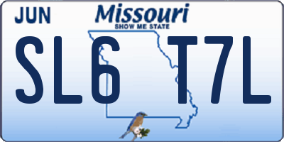 MO license plate SL6T7L