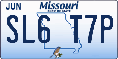 MO license plate SL6T7P
