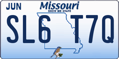 MO license plate SL6T7Q