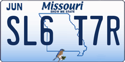 MO license plate SL6T7R
