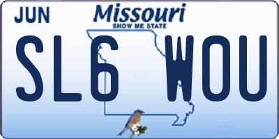 MO license plate SL6W0U